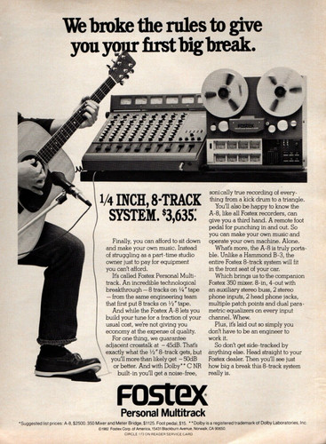 Vtg 80s fostex - 80s, inch