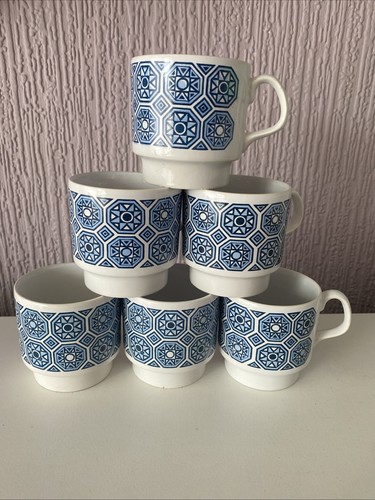 Vintage blue geometric - x,