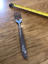 Oneida Rose Design Stainless Steel Fruit Fork