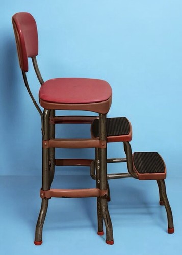 Vintage cosco red kitchen step - vintage,