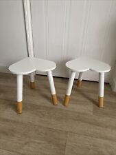 Small Heart Shape Seat Stool Removable Feet Pair-Beautiful- L 30 X D 26 X H 30cm