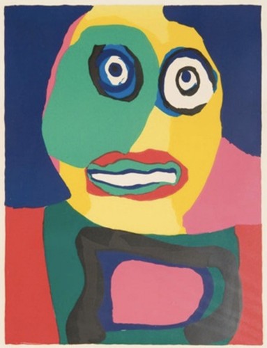 Karel appel signed lithograph - appel,