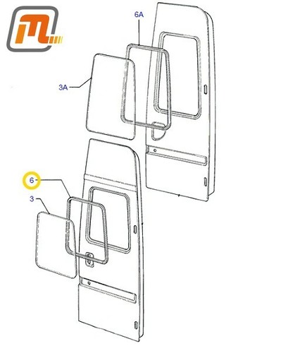 Ford transit mk5 rear window - transit,