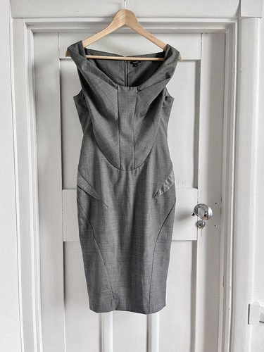 Full circle grey wiggle dress - circle,