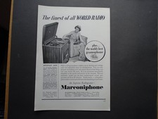 VINTAGE AD:  MARCONIPHONE -