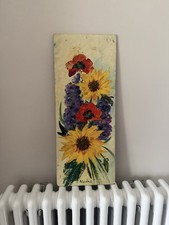Vintage Floral Oil Painting On