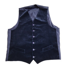 Vintage Blue Velvet Waistcoat