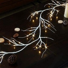 Home/Event/Christmas Decorations 1.8m White Garland with 48 Warm White Lights