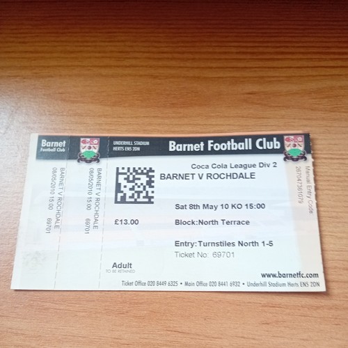 Ticket 2009 2010 5 - 2009/2010, 8/5/2010