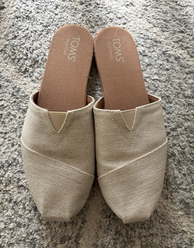 Toms beige canvas slip - toms,