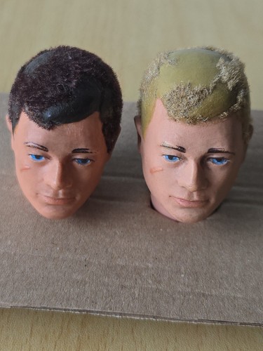 Vintage action man - heads, with