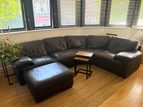 Shape large brown italian - l-shape,