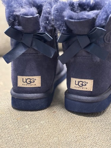 Ugg boots bailey bow navy - bailey, size