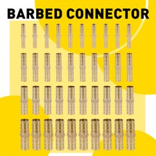 40PCS Brass Straight Fuel Line Connector Barbed Inline Joiner 6mm 8mm 10mm 12mm