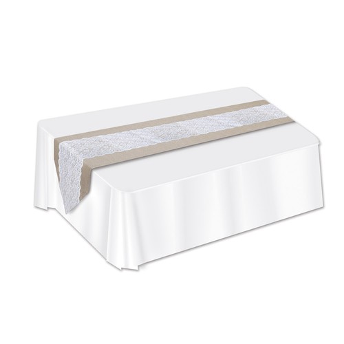 Lace hessian table - 6',