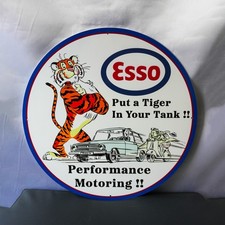 Esso – Put a Tiger in Your Tank!! - Tiger Motoring Metal Sign – 50 cm (19.7)