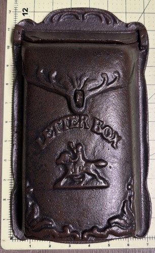Cast iron mailbox letterbox - cast,
