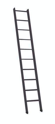Straight flight wooden ladder - wooden,