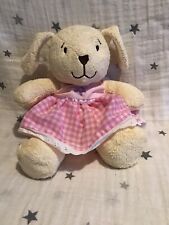 Tesco 2003 Puppy Hugs Dog Daisy Pink Gingham Dress Soft Toy Comforter Vintage