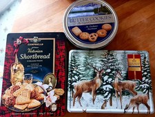 3 x Old Biscuit Tins 