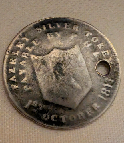 1811 fazeley silver token - 1811,