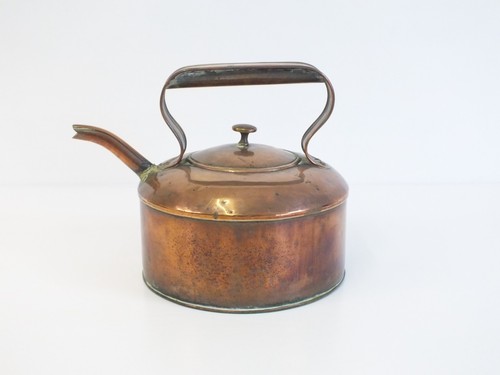 Antique large copper kettle - copper,