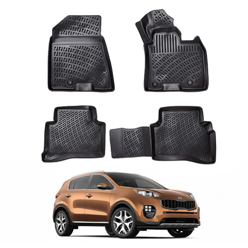 Rubber floor mats - mats, kia
