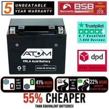 YTX12-BS - Atom Maintenance Free Battery for Buell XB12R Firebolt 03-10