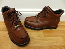 Rockport XCS Hydro Shield Mahogany  Brown Leather Boots UK Size 9.5 Wide