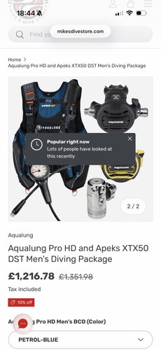 Diving package apeks xtx50 dst - apeks,