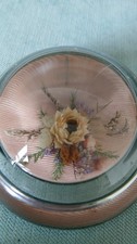 Vtg Flowers Glass Dome