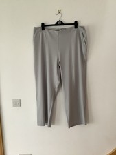 Ladies Dove Grey Occasions Trousers Size 20 Leg 29” From Cotton Traders