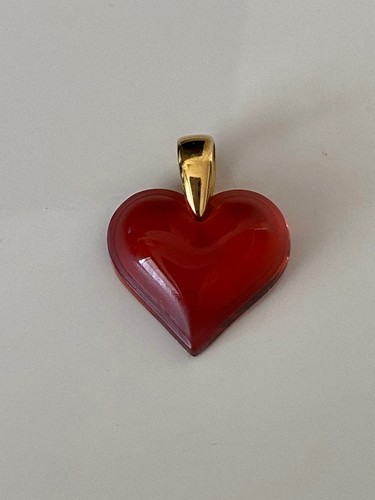 Lalique pendant red crystal - lalique,
