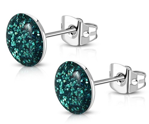 Glitter flat stud - glitter,