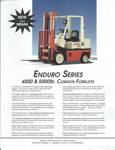 Fork lift truck brochure - truck,