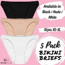 5 Pack Ladies Womens Briefs