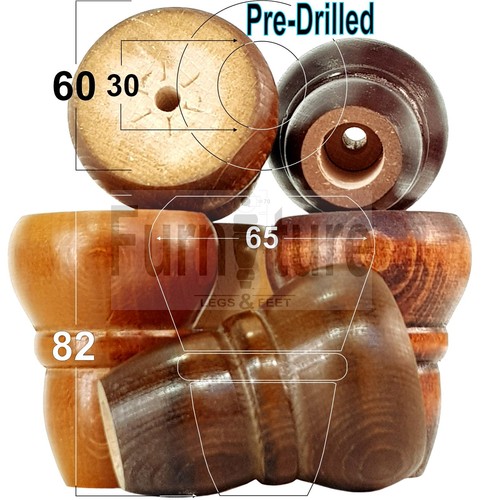Set turned wood - 4,