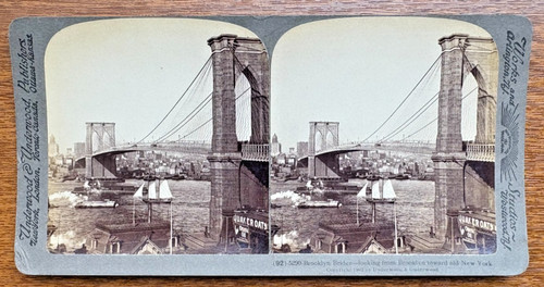 Brooklyn bridge stereoview - brooklyn,