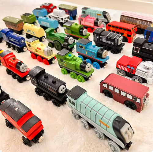 Wooden trains track tank - wooden,