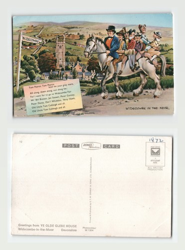 Postcard widecombe fair folk - postcard,