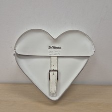 Dr Martens White Kiev Leather Large Shoulder Bag Love Heart Crossbody Bride Hen