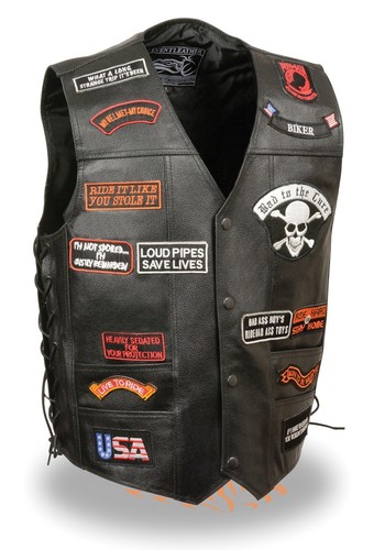 Event leather black motorcycle - leather,