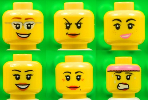 Lego heads for minifigures - lego,