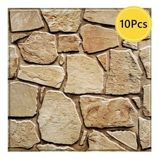 10PCS 3D Faux Stone Wall