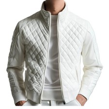 Men's White Real Sheepskin