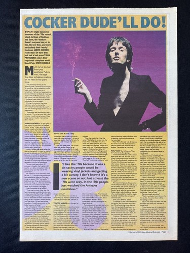 Jarvis cocker pulp - cocker, nme