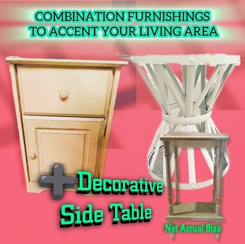 Medium small nightstand table - small,