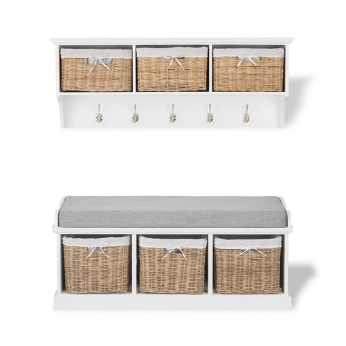 Storage bench hanging shelf - storage,