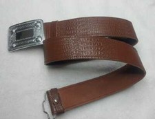 Scottish Kilt Belt Brown