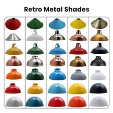 Vintage Metal shade Ceiling Pendant Light Shade Easy Fit Lamp Shades